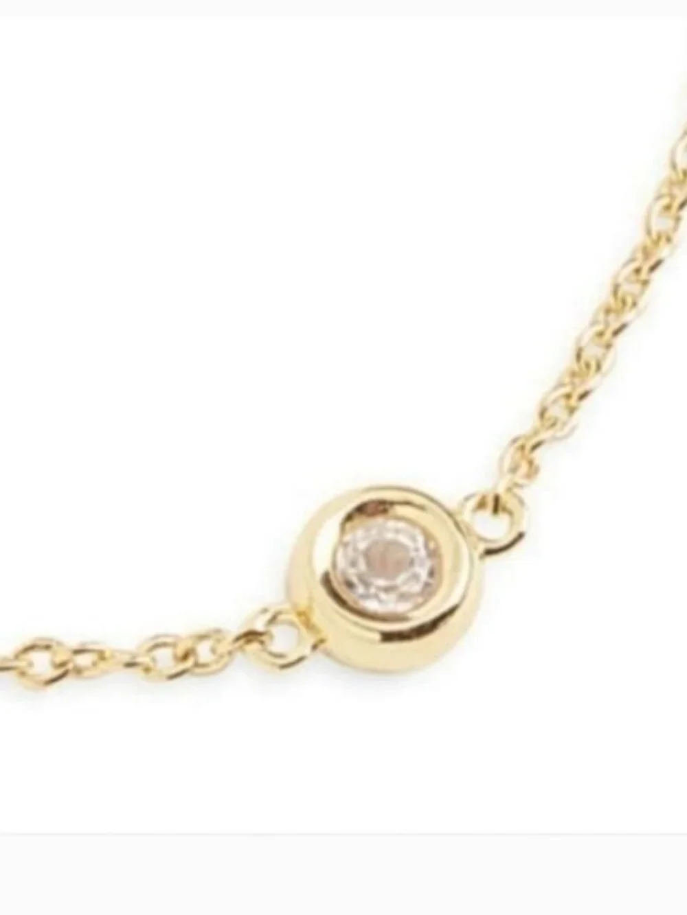 Marrin Costello Soleil Bracelet Gold Bezel Topaz Dainty Minimalist NWT - Picture 2 of 16